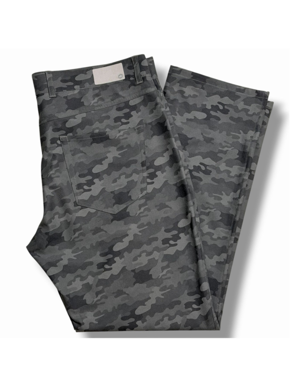 Peter Millar Performance Pants 34x32 Gray Camo Crown Golf Stretch